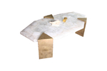 Coffee table with top in rock cristal