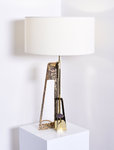 Lamp in etched brass